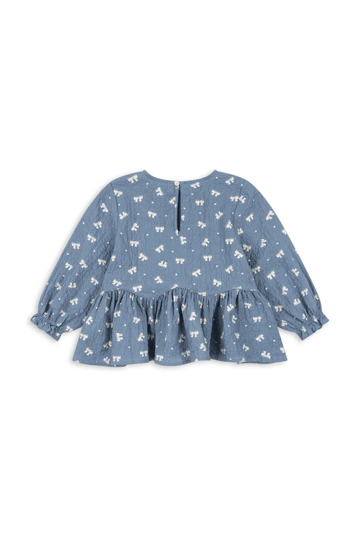 Detská blúzka Konges Sløjd VIDA BLOUSE GOTS KS104032.9BYA modrá AW25
