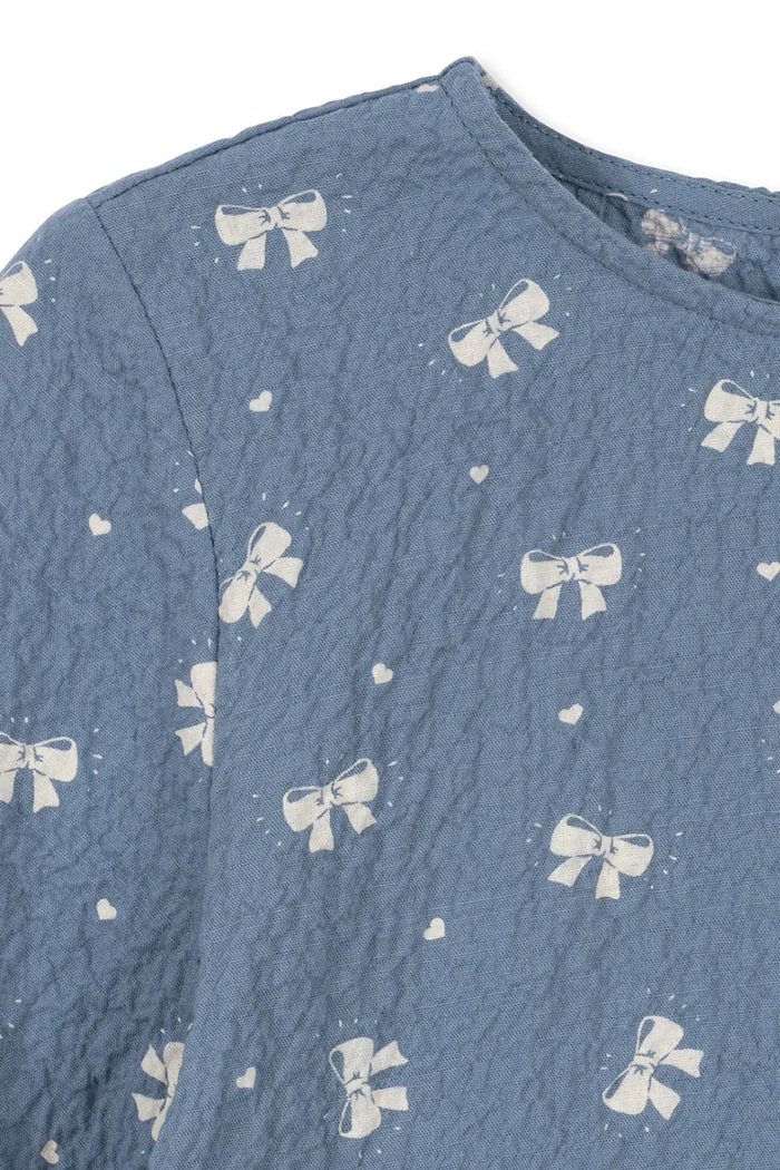 Detská blúzka Konges Sløjd VIDA BLOUSE GOTS modrá KS104032.9BYA