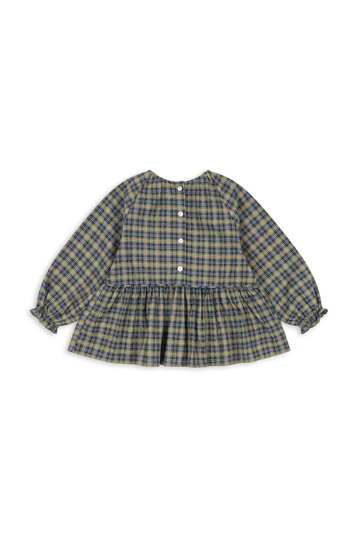 Konges Sløjd bluzka dziecięca TERRE BLOUSE GOTS KS104011.9BYA turkusowy AW25