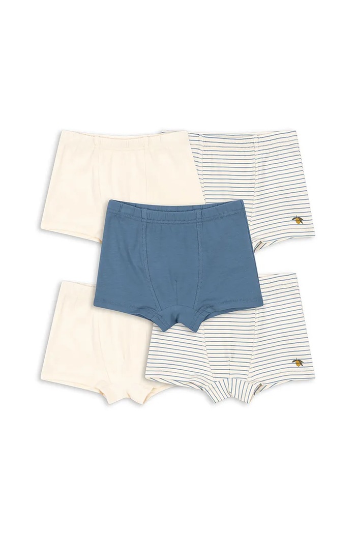 Konges Sløjd boxeri copii BASIC 5 PACK BOY BOXERS GOTS 5-pack uni bej KS103698.9BYA