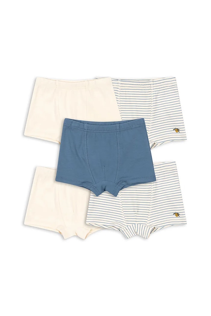 Konges Sløjd boxeri copii BASIC 5 PACK BOY BOXERS GOTS 5-pack uni bej KS103698.9BYA