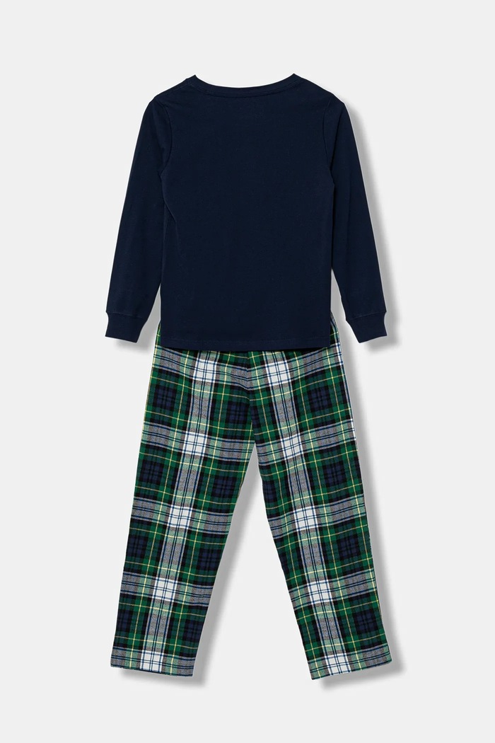 Polo Ralph Lauren piżama bawełniana dziecięca 9P0282 granatowy AW25