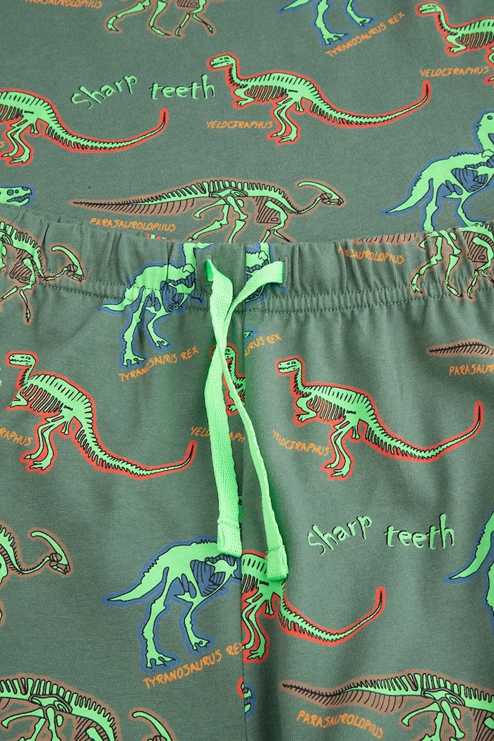 Coccodrillo pijamale de bumbac pentru copii verde ZC5448109PJS