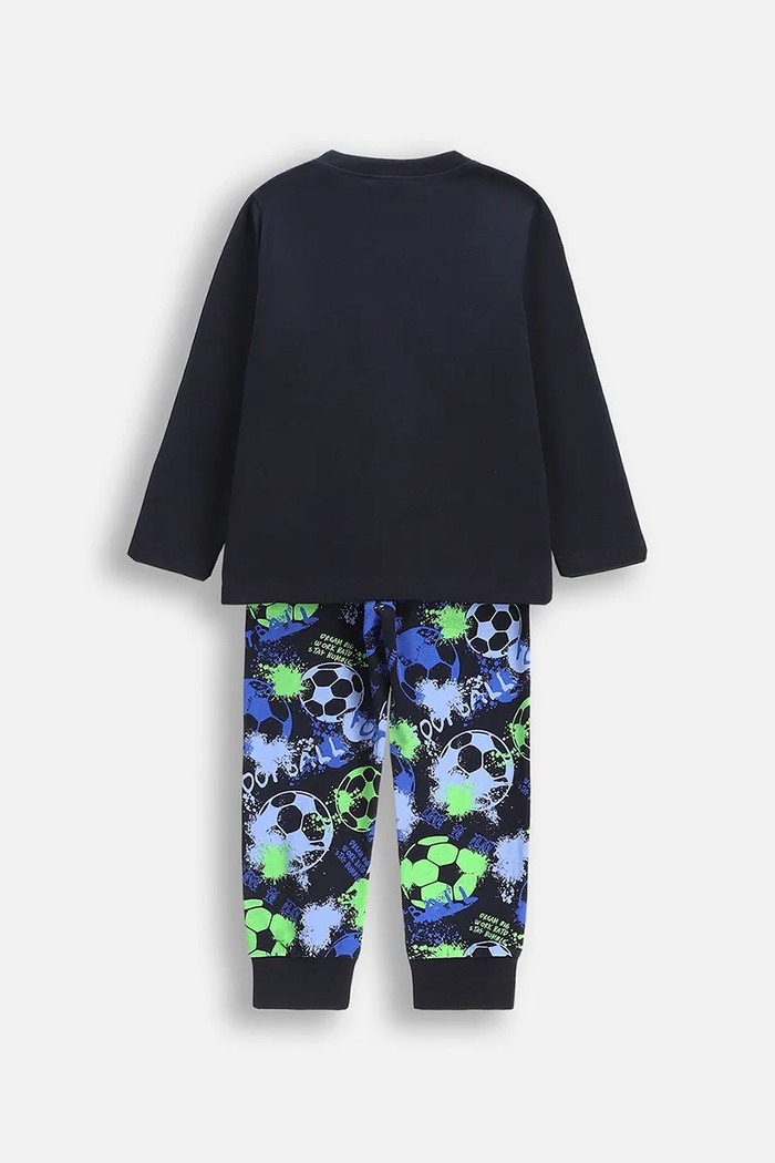 Coccodrillo pijamale de bumbac pentru copii ZC5448108PJS bleumarin AW25