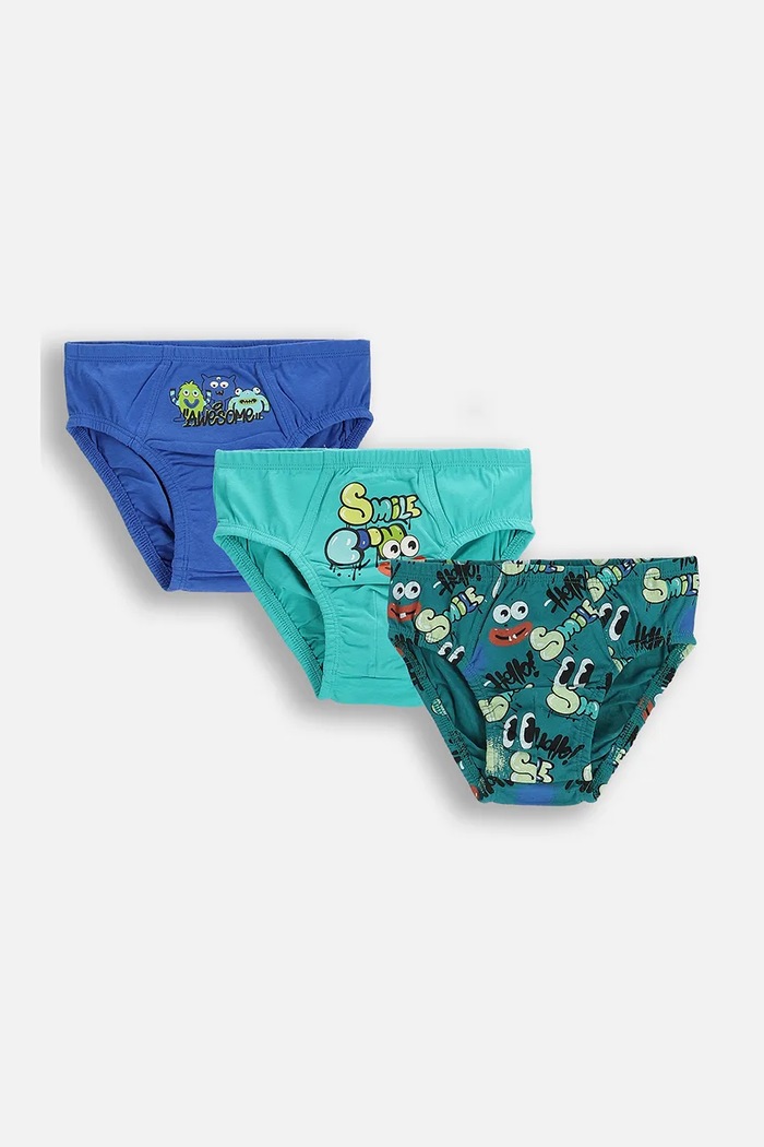 Coccodrillo slip din bumbac pentru copii 3-pack cu modele multicolor ZC5409303PAN