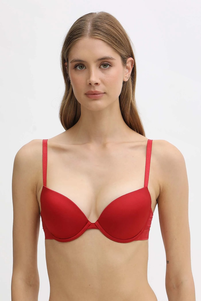 Podprsenka Emporio Armani Underwear vystužené červená EW000379.AF10891