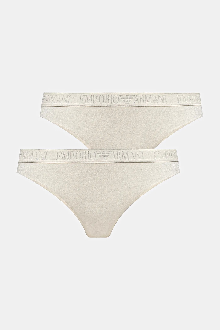 Emporio Armani Underwear mutande pacco da 2 slip classici beige EW000403.AF10891