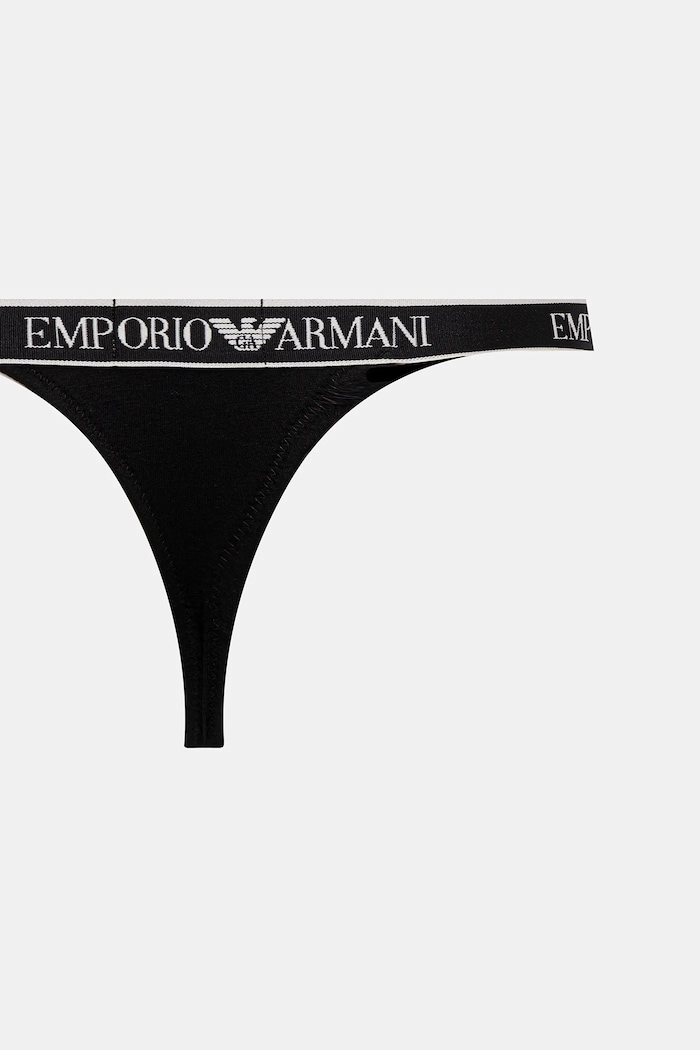 Одежда Стринги Emporio Armani Underwear 2 шт EW000405.AF15345 чёрный