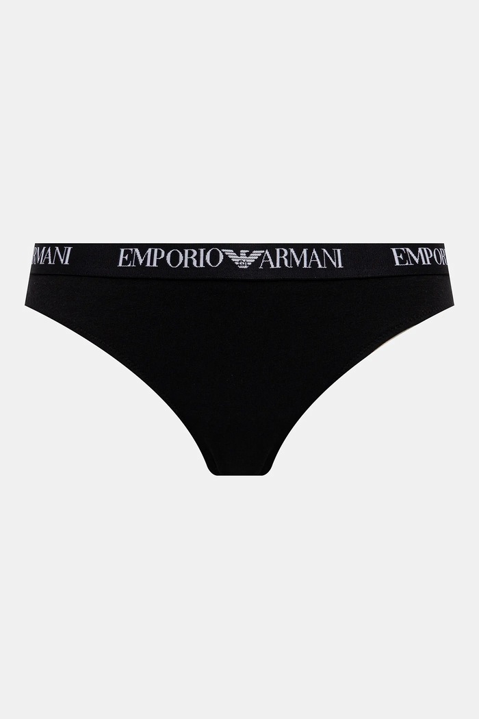 Brazílske nohavičky Emporio Armani Underwear 2-pak EW000404.AF13033 čierna SS26