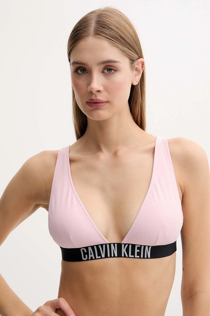 Bikini top Calvin Klein χωρίς μεταλλικές μπανέλες ροζ LV00Q62832