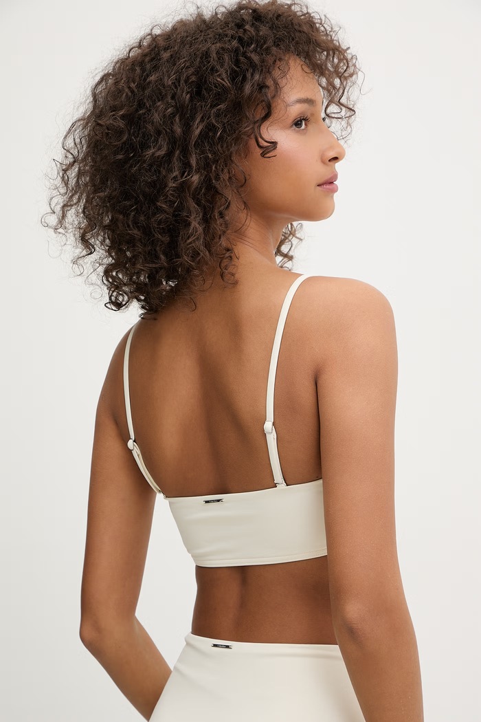 Oblečenie Calvin Klein plavková podprsenka dámska LV00Q62845 béžová