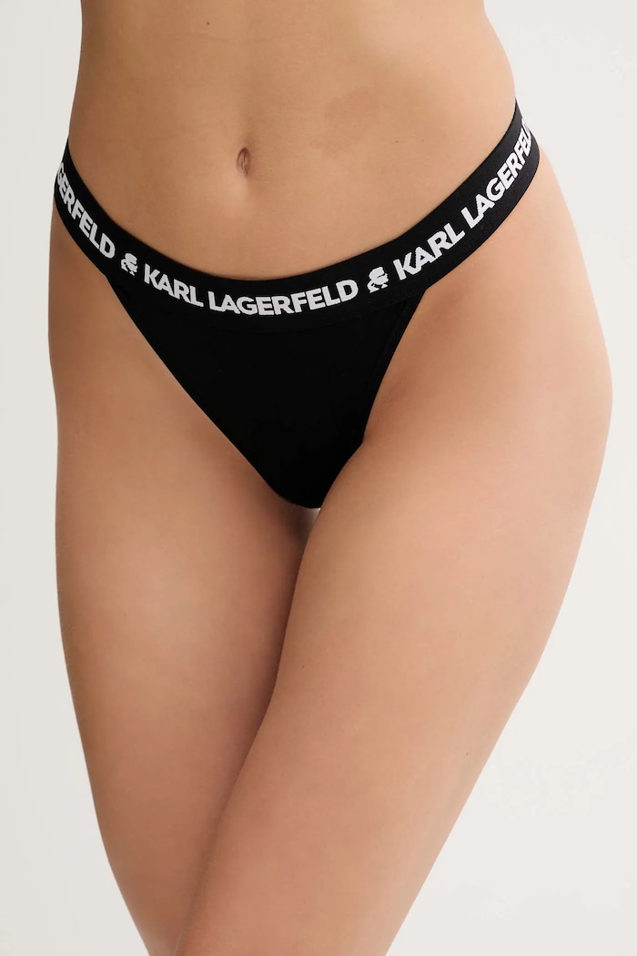 Brazílske nohavičky Karl Lagerfeld LOGO BRAZILIAN nohavičky čierna A1W47011