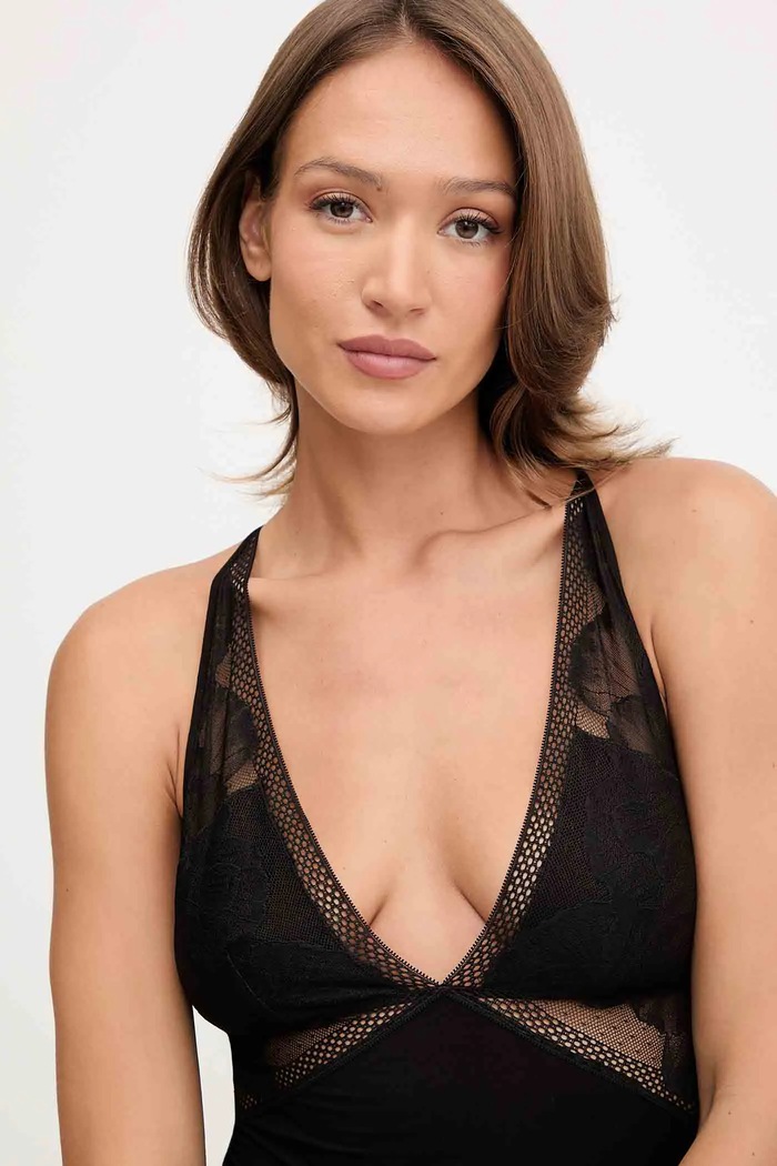 BOSS cămașă de noapte Peony_Nightie negru 50545570