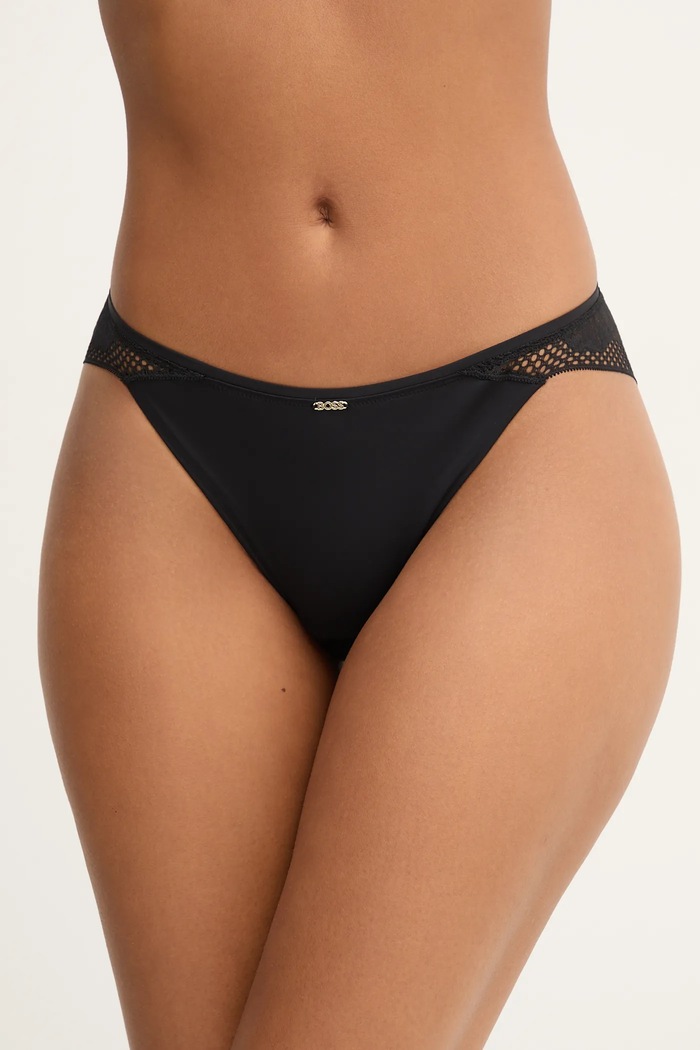 BOSS Figi BRIEF_ PEONY LACE czarny 50545063