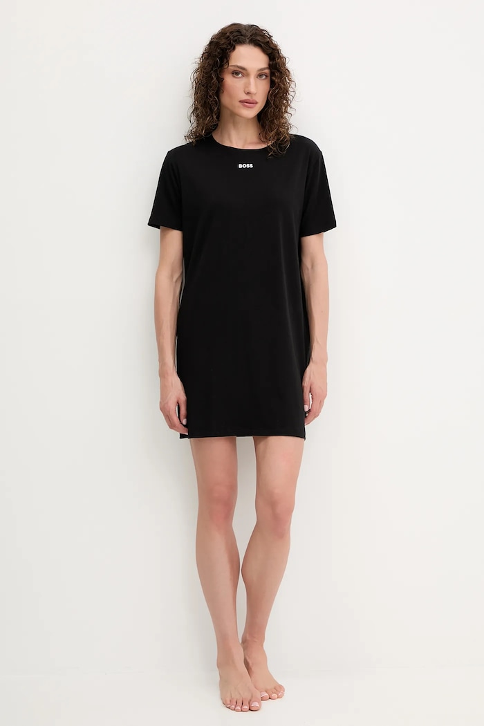 BOSS Cămașă de noapte CI_Sleepshirt SL 50545587 negru AW25