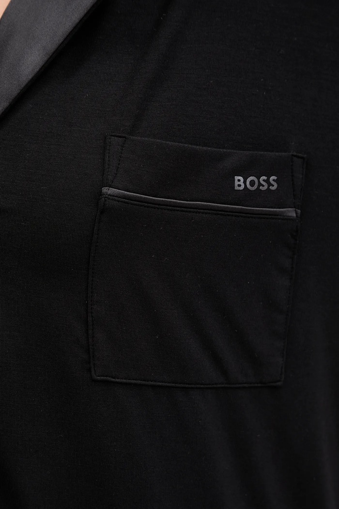 Піжамна сорочка BOSS BOSS Sheen_Shirt 50545588 чорний