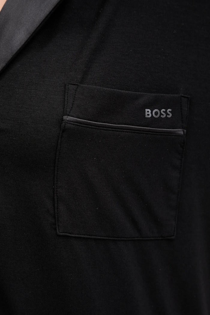 Піжамна сорочка BOSS BOSS Sheen_Shirt 50545588 чорний