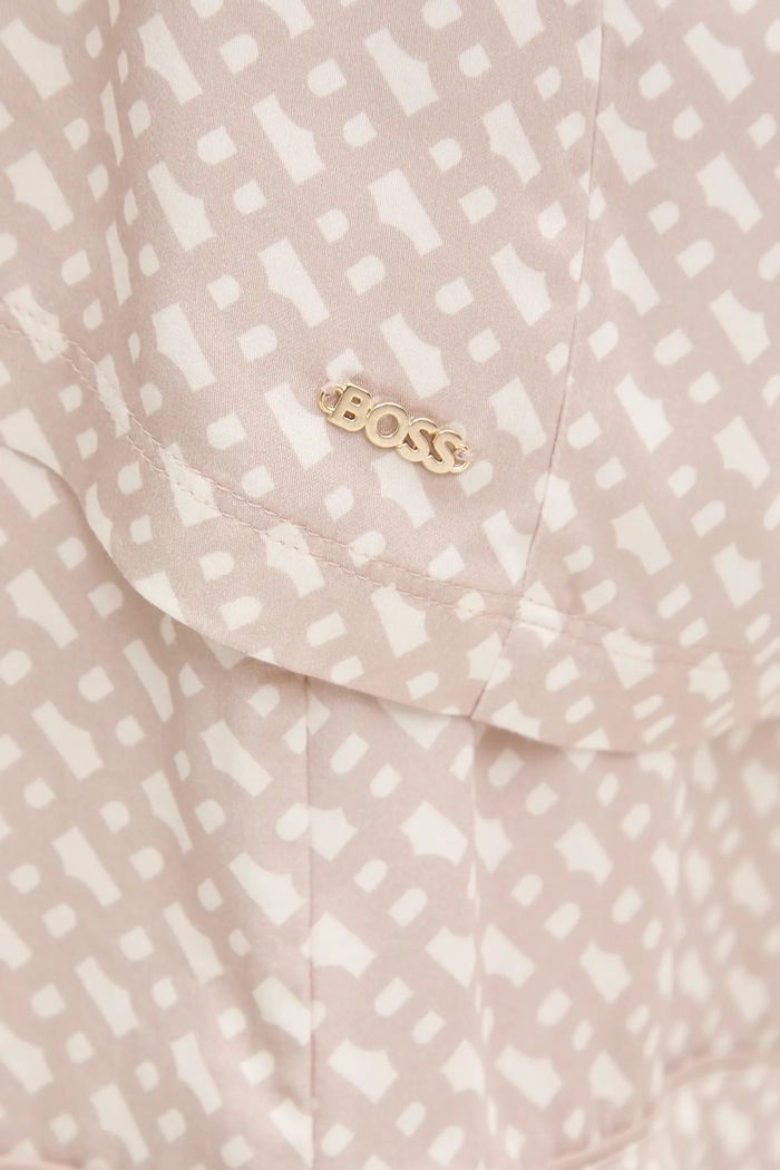 Koszula piżamowa Sateen AOP_Top BOSS beżowy 50545615