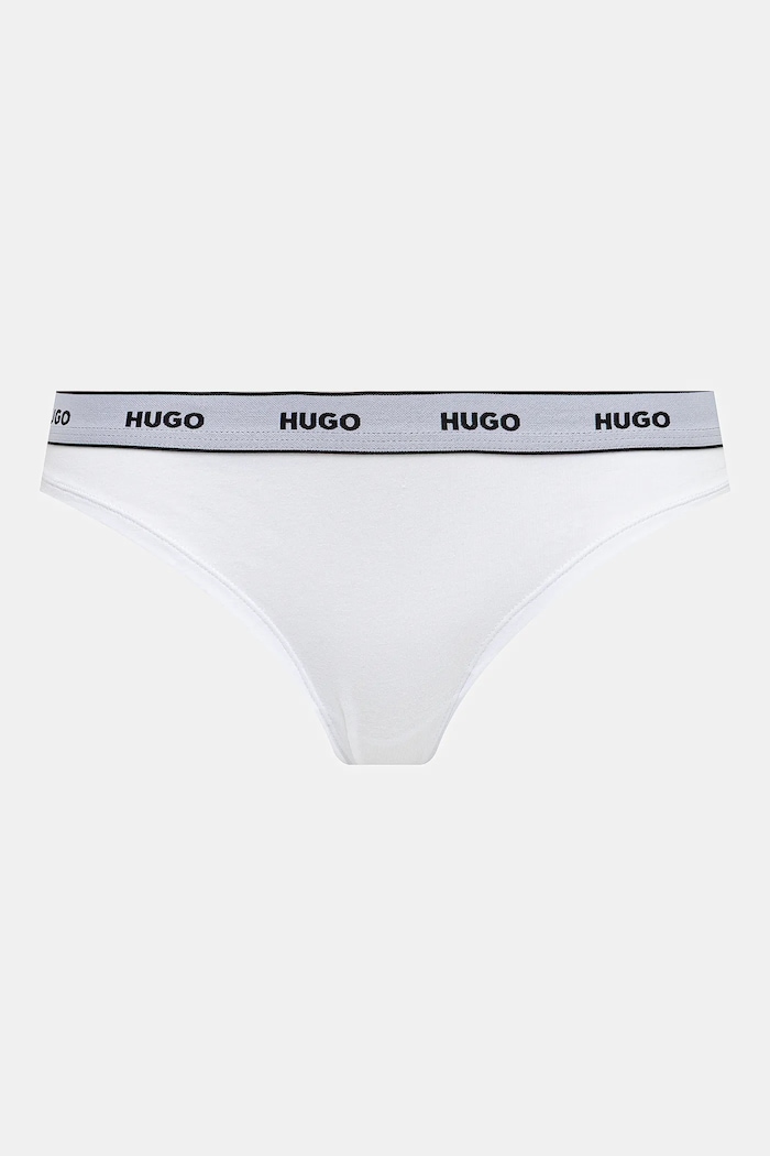 Стринги HUGO 3-pack TRIPLET THONG STRIPE 50545680 білий AW25