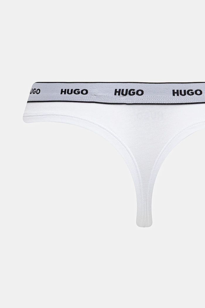 Одяг Стринги HUGO 3-pack TRIPLET THONG STRIPE 50545680 білий