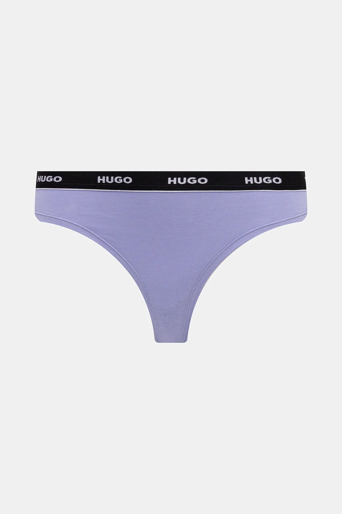 Дрехи Прашки HUGO (3 броя) TRIPLET THONG STRIPE 50545680 син
