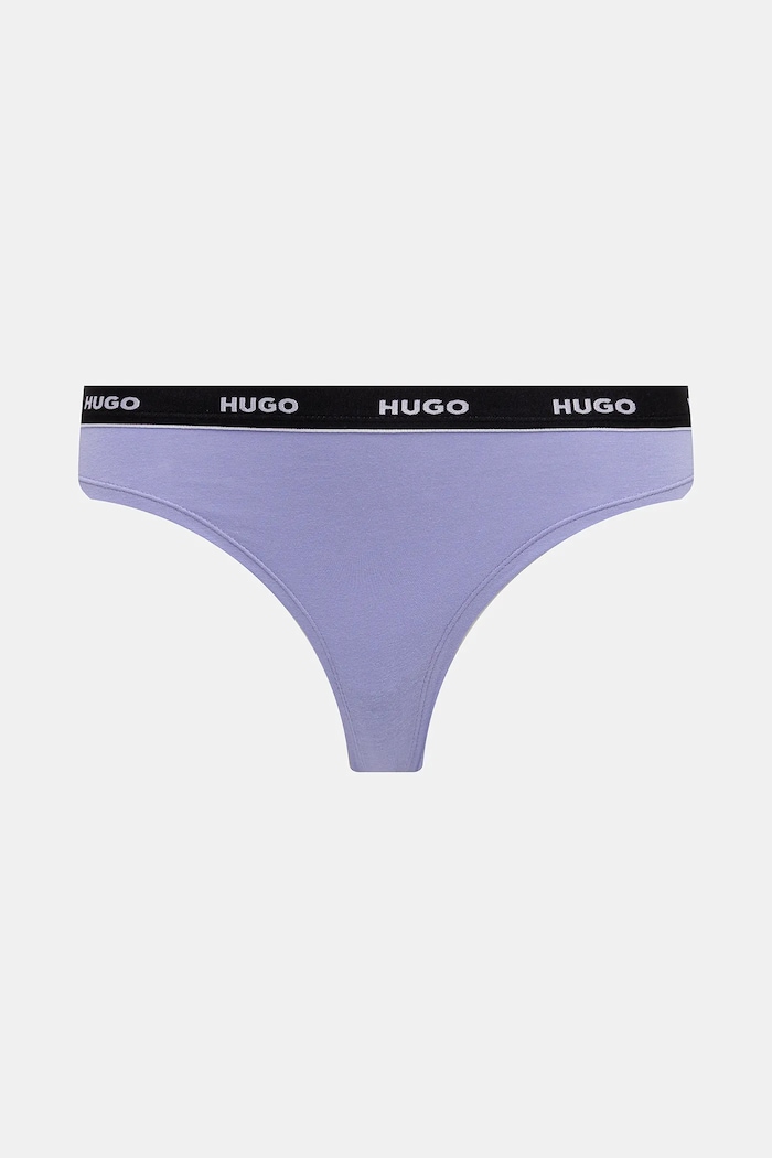 Дрехи Прашки HUGO (3 броя) TRIPLET THONG STRIPE 50545680 син