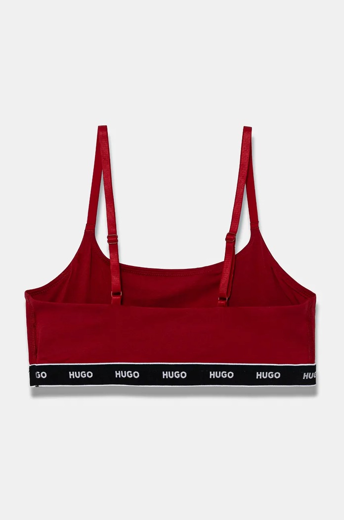HUGO sutien 2-pack TWIN BRALETTE STRIPE rosu 50545691
