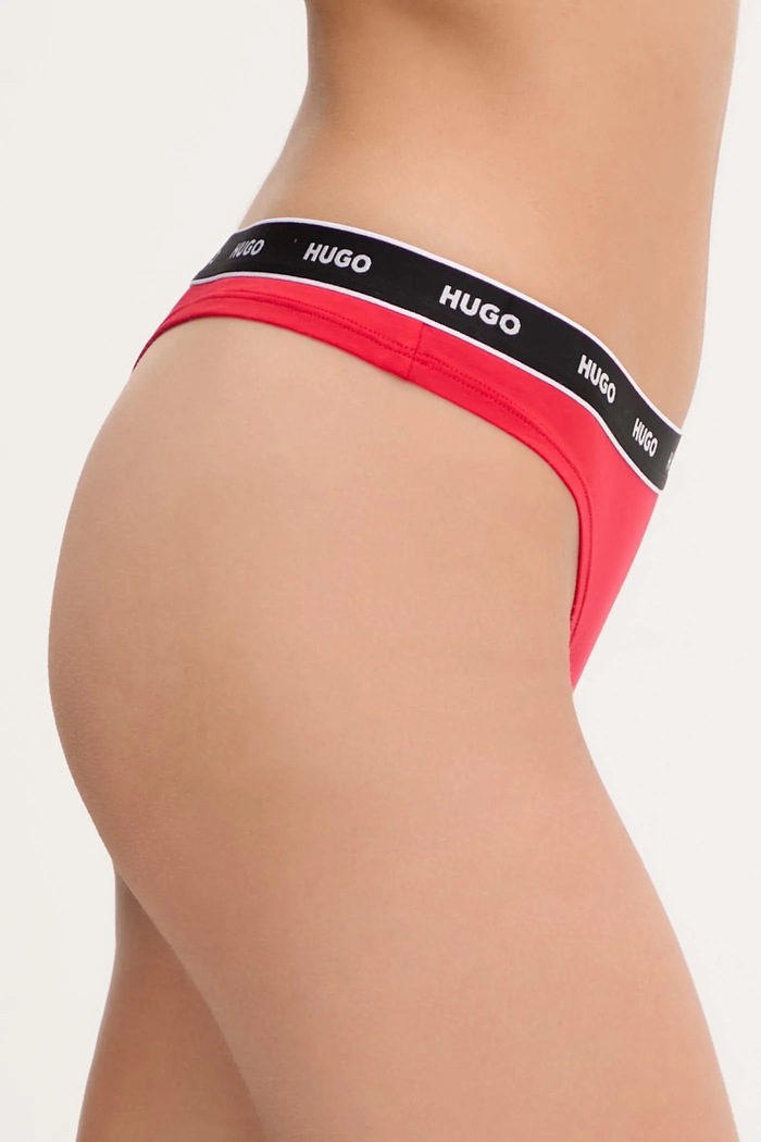 Бразиліани HUGO THONG STRIPE PYP 50545700 червоний AW25