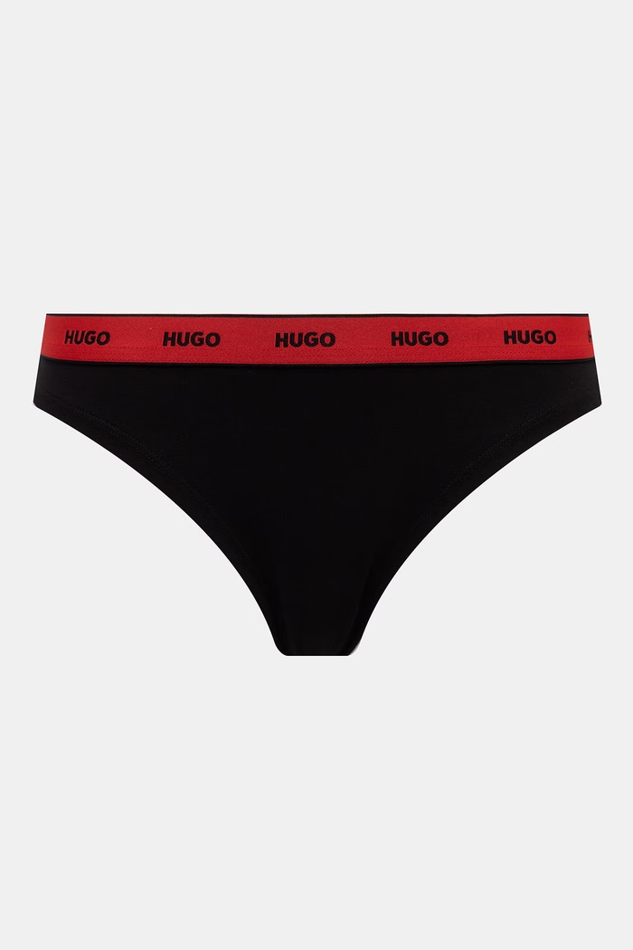HUGO Στρινγκ γυναικεία από βαμβάκι με ελαστάν TRIPLET THONG DESIGN 3-pack 50545703 ροζ SS26