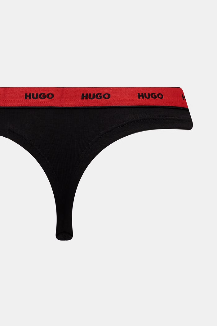 HUGO Στρινγκ γυναικεία από βαμβάκι με ελαστάν TRIPLET THONG DESIGN 3-pack 50545703