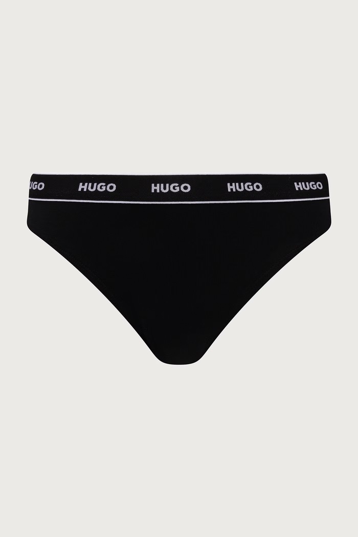 Odzież HUGO Stringi damskie bawełniane z elastanem TRIPLET THONG DESIGN 3-pack 50545703 czerwony