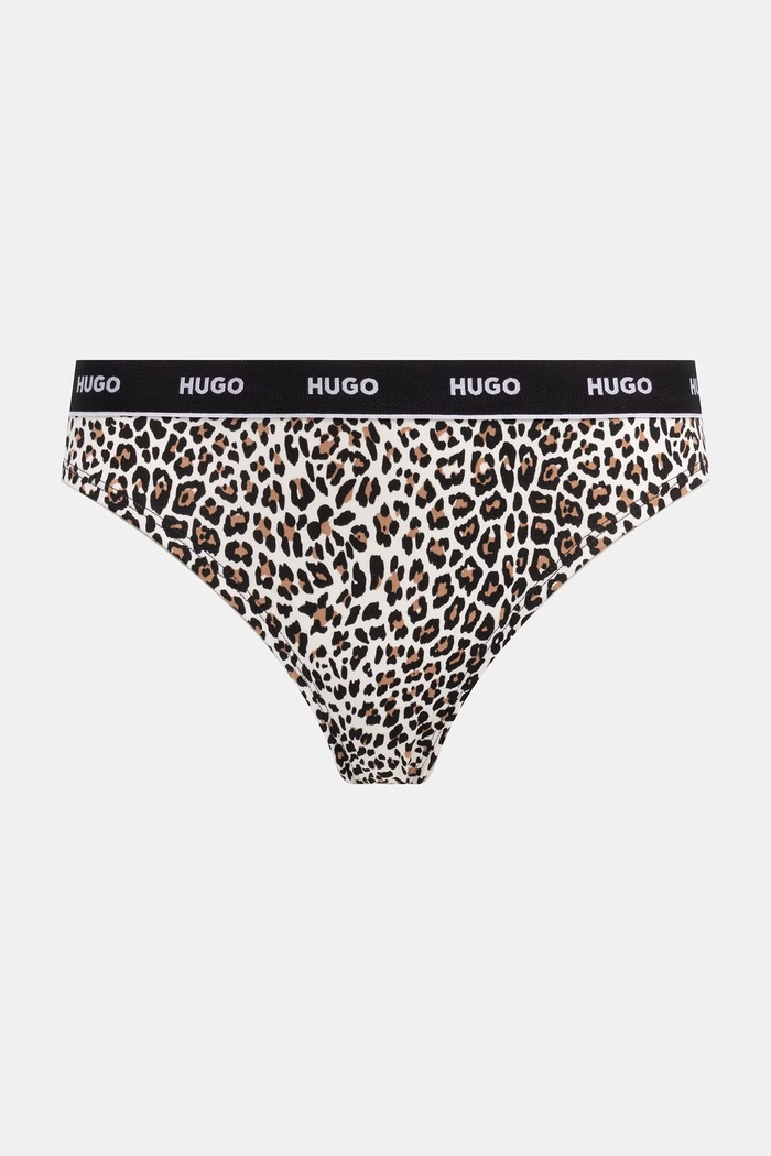 Ruházat HUGO Tanga női pamut elasztánnal TRIPLET THONG DESIGN 3-as csomag 50545703 sötétkék