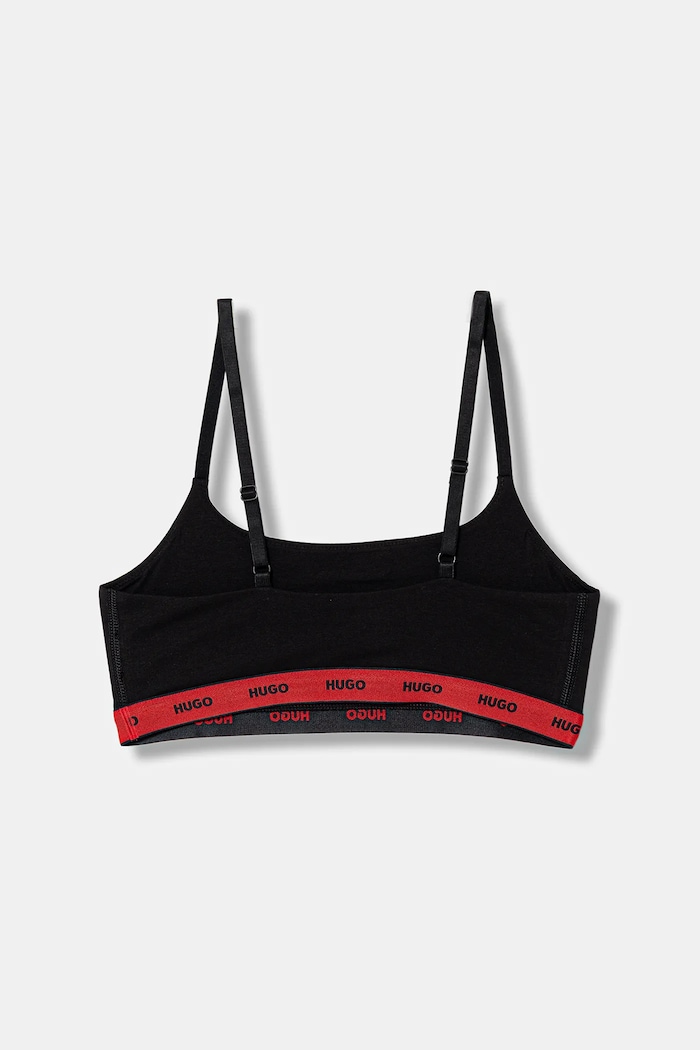 HUGO braletka bavlnená s elastanom TWIN BRALETTE DESIGN 50545712 červená