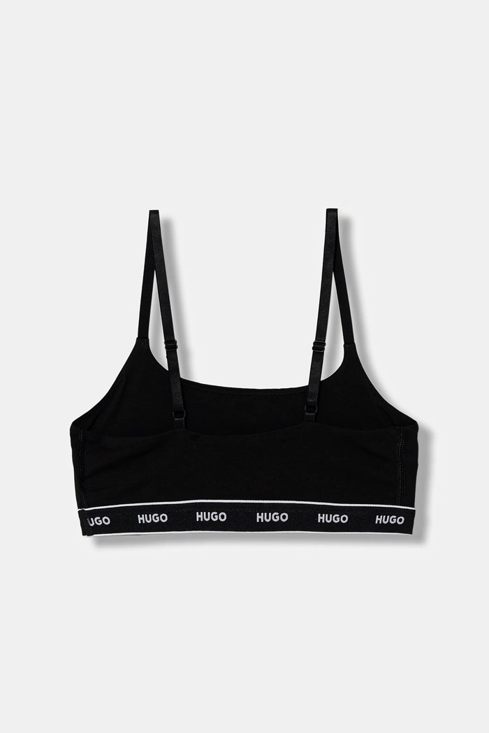 HUGO bralette od pamuka s elastanom TWIN BRALETTE DESIGN crna 50545712