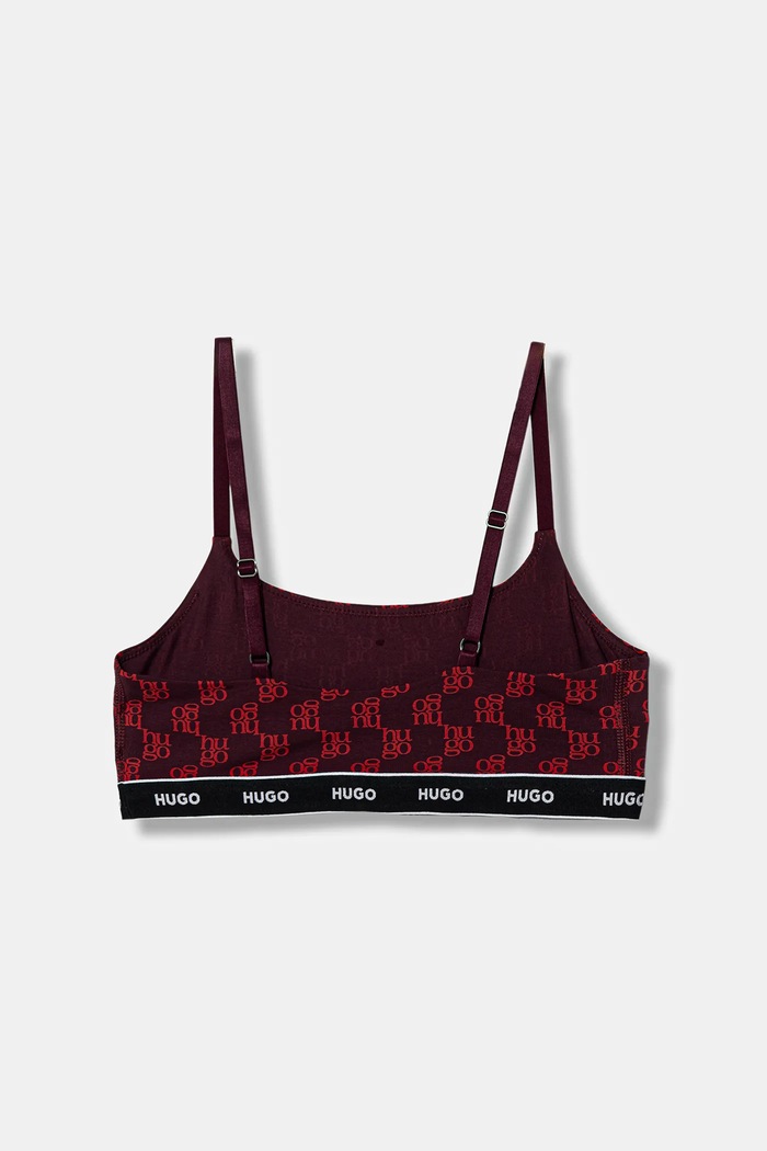 HUGO bralette od pamuka s elastanom TWIN BRALETTE DESIGN 50545712 crna