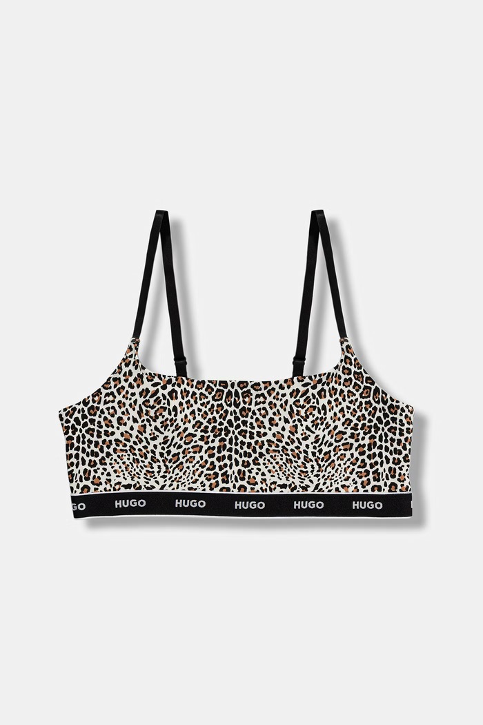 Oblačila HUGO bralette iz bombaža z elastanom TWIN BRALETTE DESIGN 50545712 črna