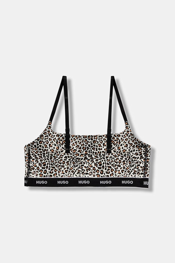 HUGO bralette iz bombaža z elastanom TWIN BRALETTE DESIGN 50545712 črna