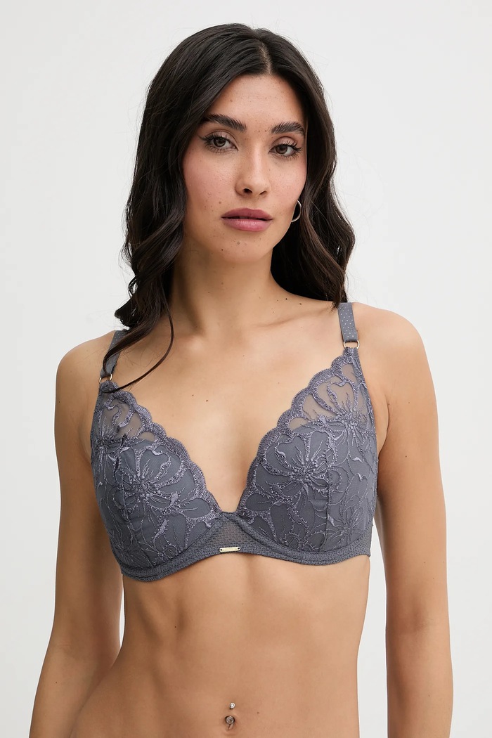 Σουτιέν Chantelle FLEURS απλικέ γκρί C12M20