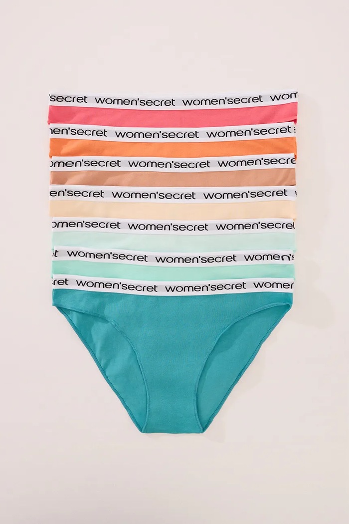 women'secret Figi bawełniane 7-pack 4939031 pomarańczowy AW25