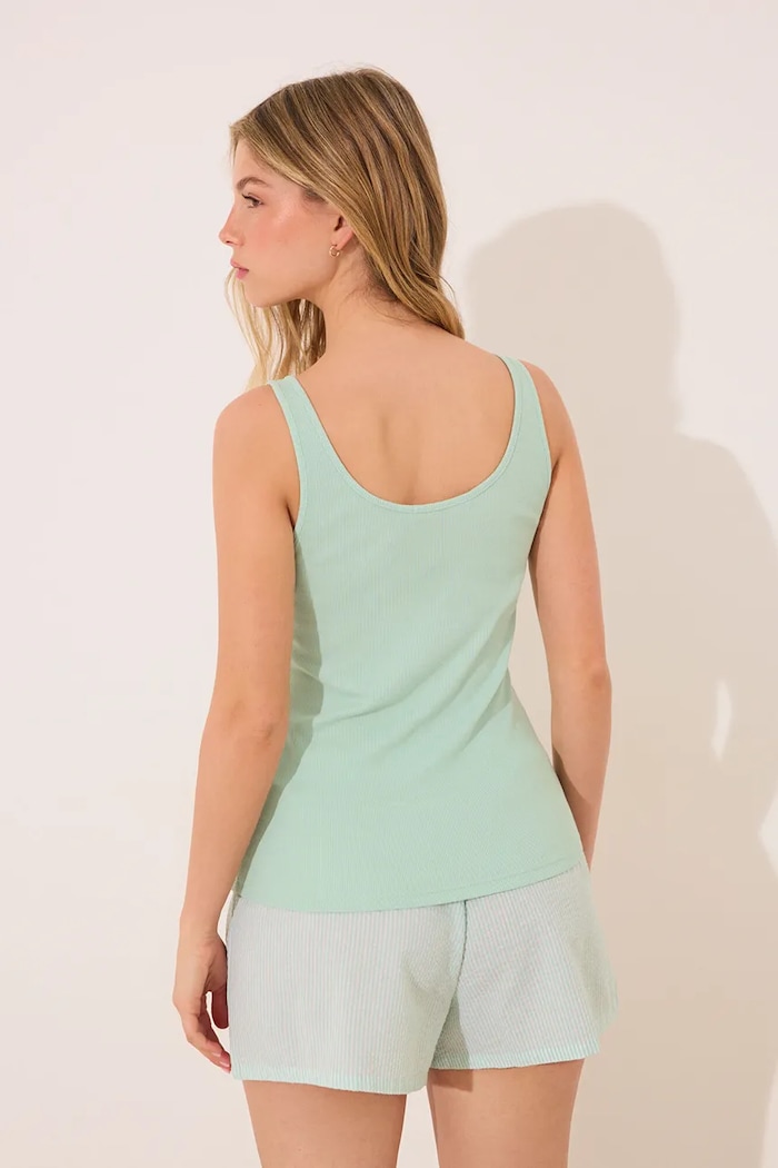 women'secret set de pijama de bumbac 3599206 verde