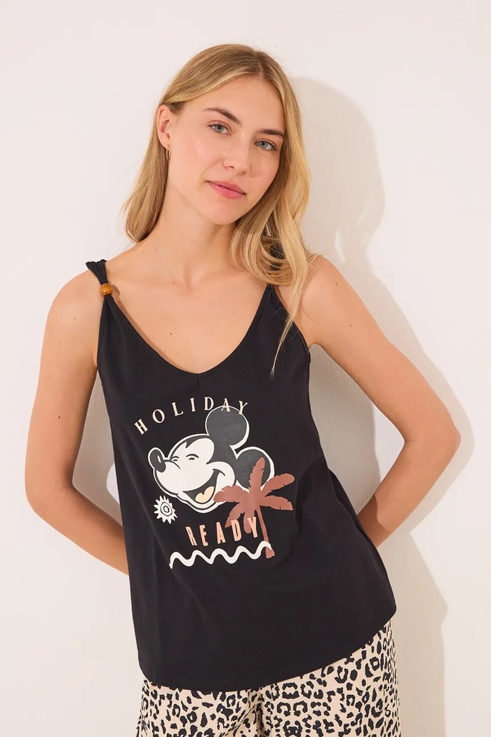 Bavlněné pyžamo women'secret MICKEY 3139914 černá AW25