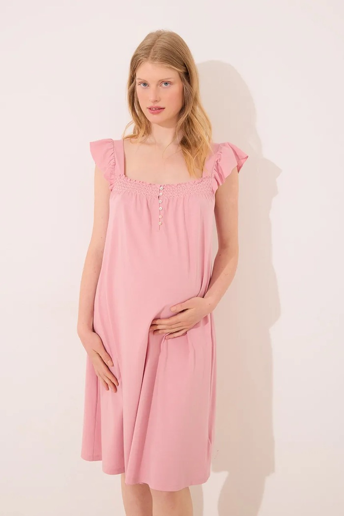 Nočná košeľa women'secret pletenina ružová 3639175