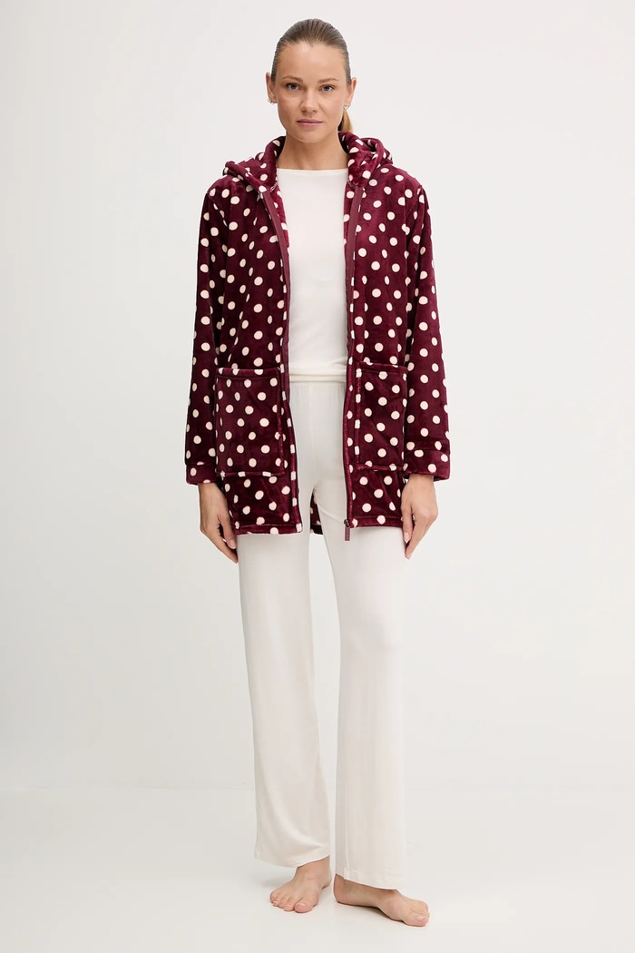 Župan United Colors of Benetton 6FK81800U burgundské AW25