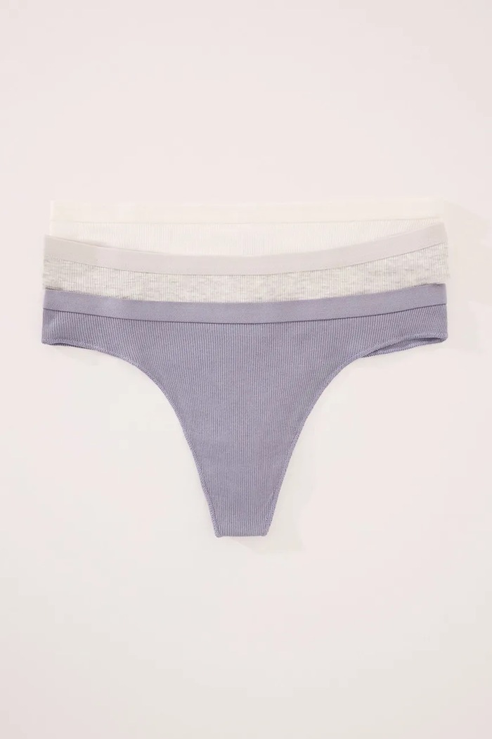 Tanga women'secret 3-pack 4932648 šedá AW25