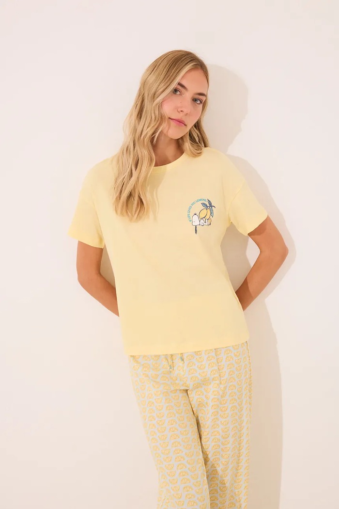 women'secret piżama 3132106 żółty AW25