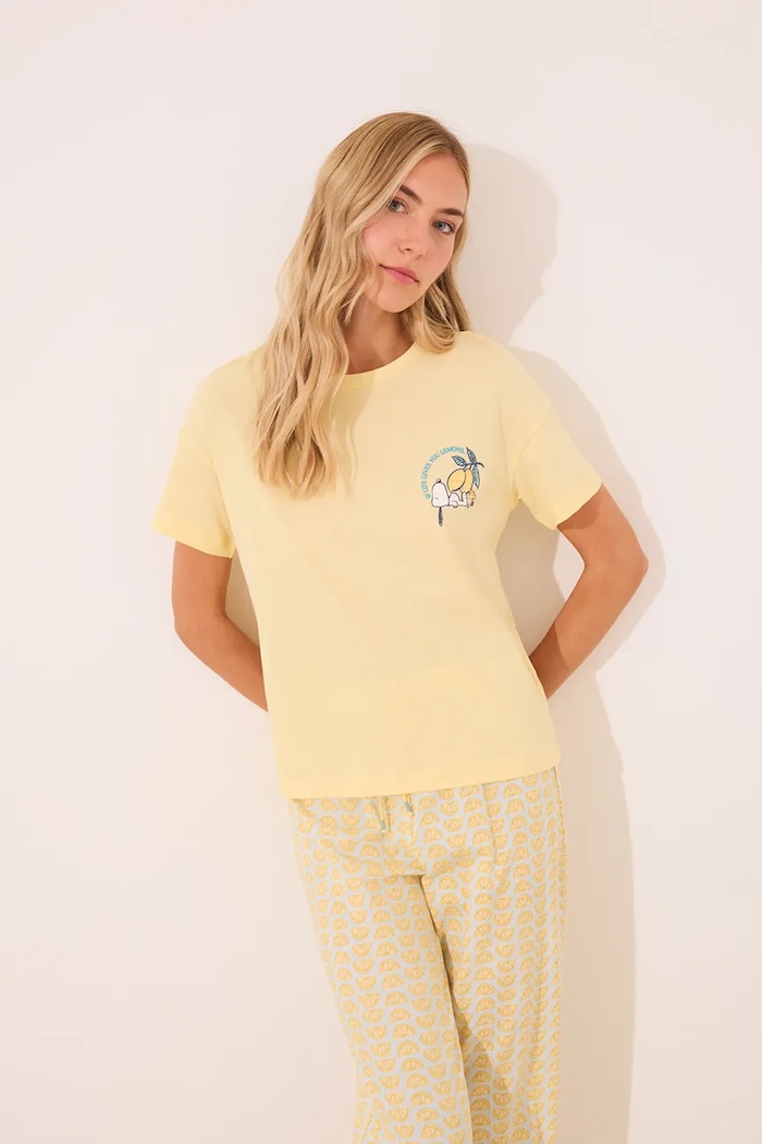 women'secret piżama 3132106 żółty AW25