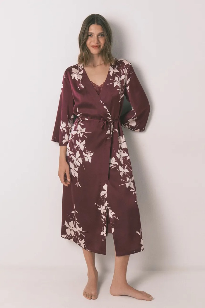 women'secret hálóköpeny szatén burgundia 2532436