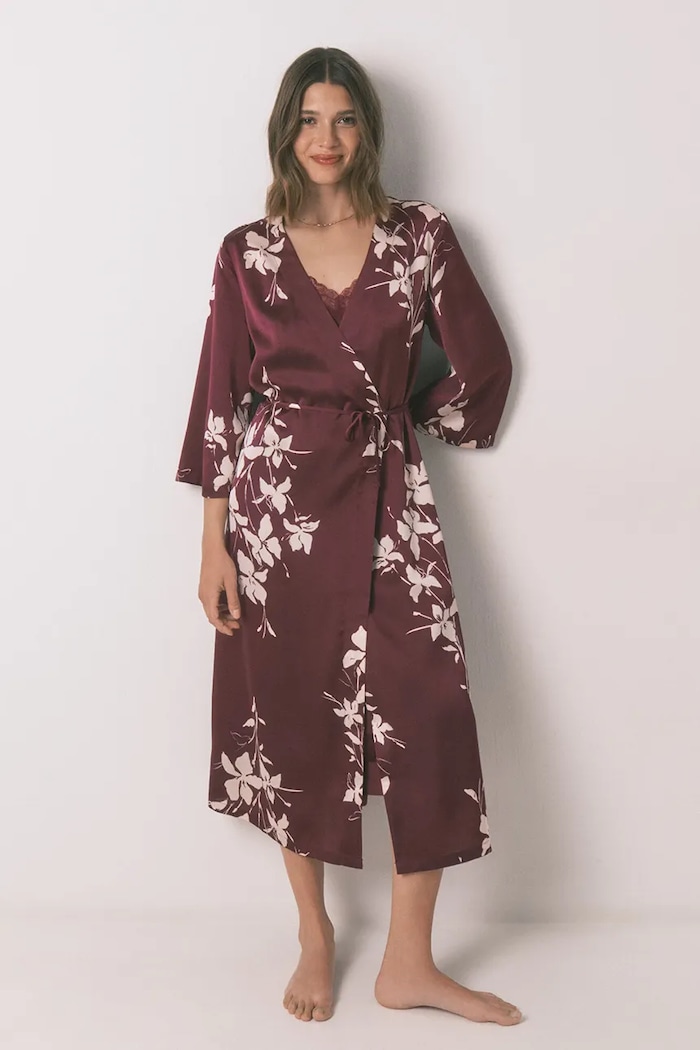 women'secret hálóköpeny szatén burgundia 2532436
