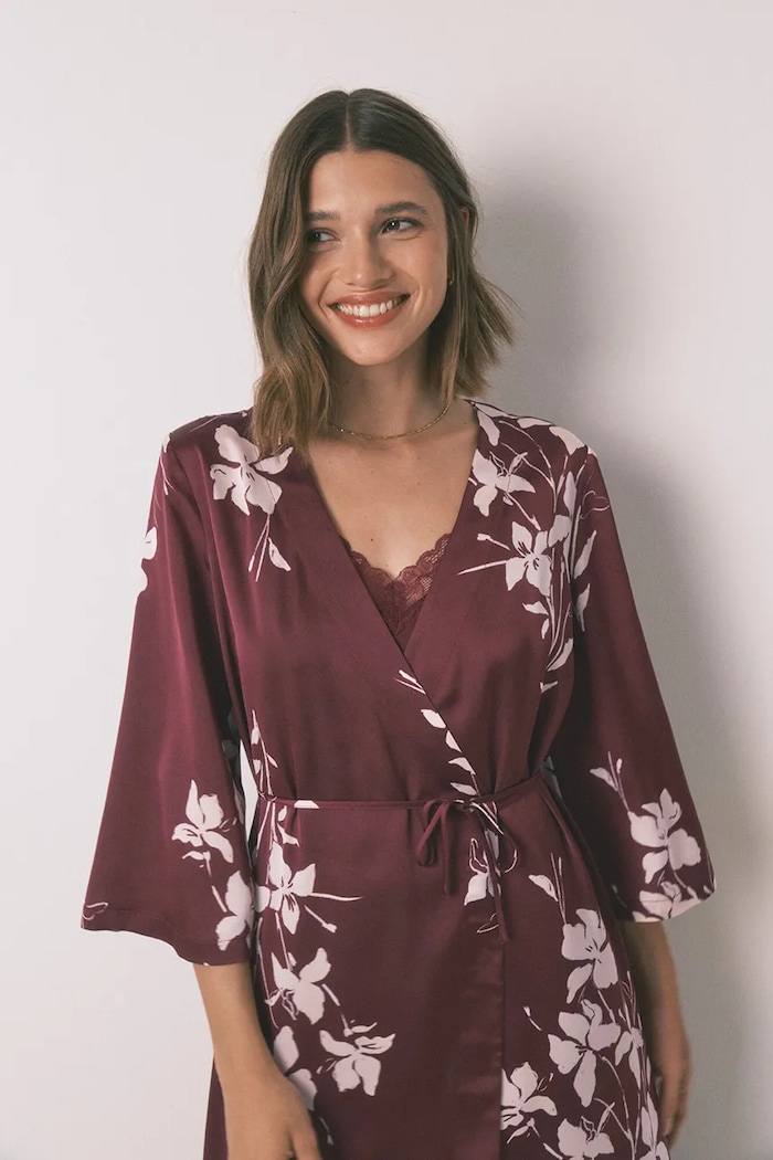 women'secret hálóköpeny 2532436 burgundia AW25