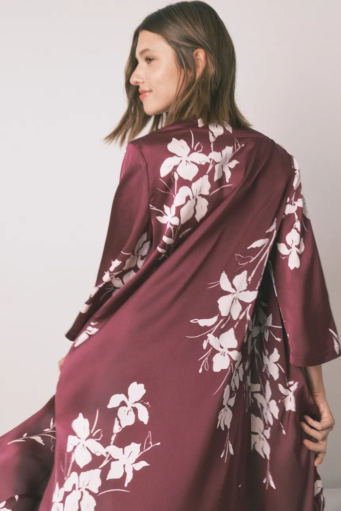 Ruházat women'secret hálóköpeny 2532436 burgundia